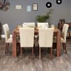 Shiro Walnut Dining Sets with Biscuit Chairs – Various Sizes