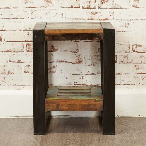 Urban Chic Low Lamp Table with 1 Shelf