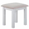 Rosa Dressing Table Stool - Platinum Fabric Seat