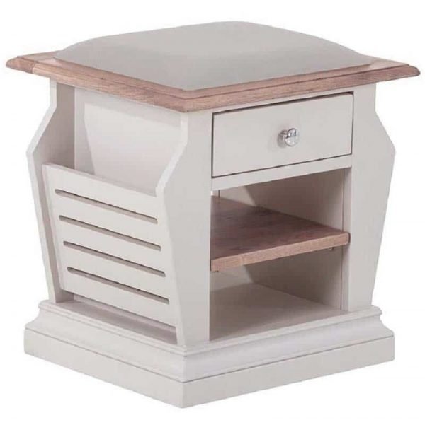 Akora Painted Corner Lamp Table Free Delivery Solid Hardwood Shop Now