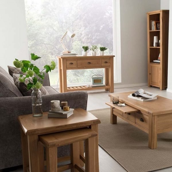 Breeze Collection Solid Oak Console Table