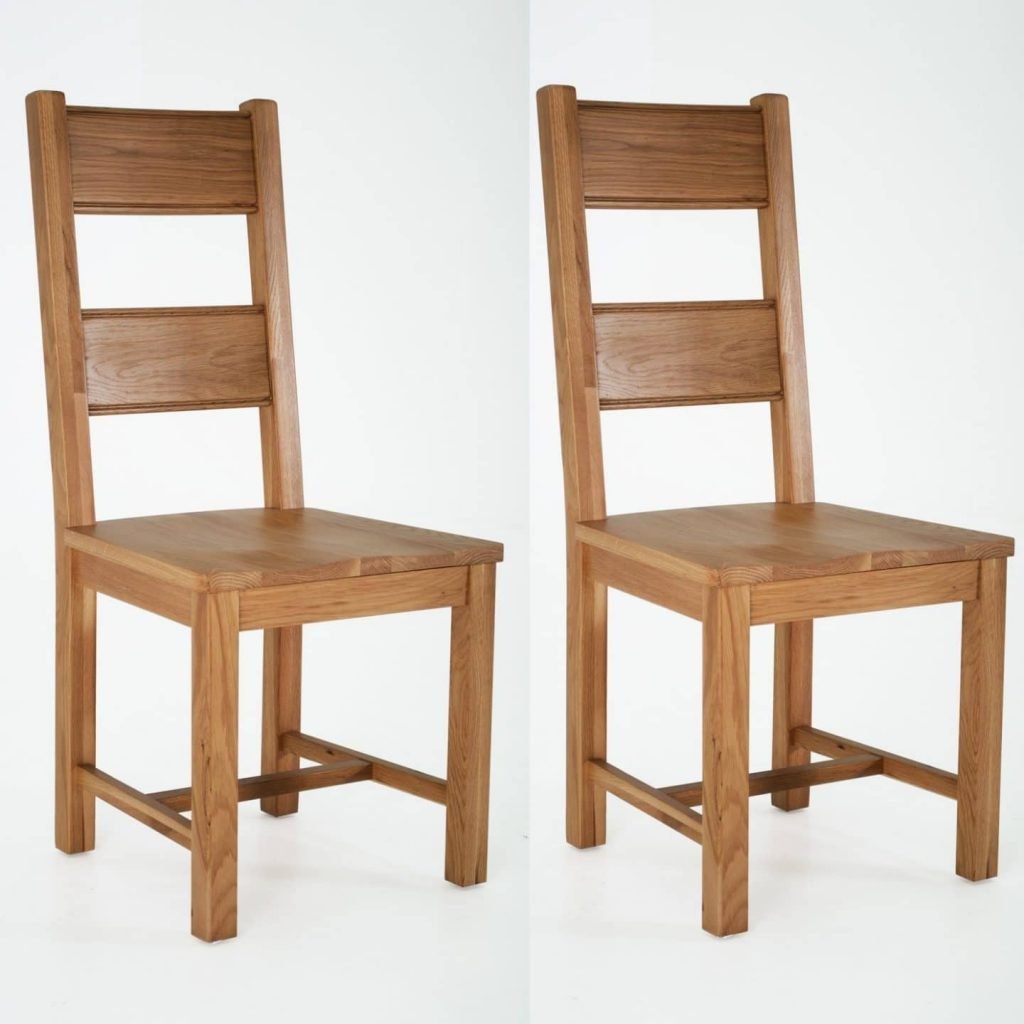Breeze Solid Oak Dining Chairs Only Oak Furniture Free Delivery