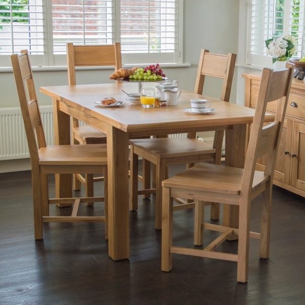 Breeze Solid Oak Extending Dining Table 120-165cm