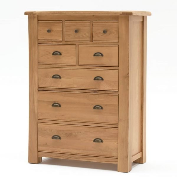 Breeze Oak Tall Chest of Drawers Free Delivery