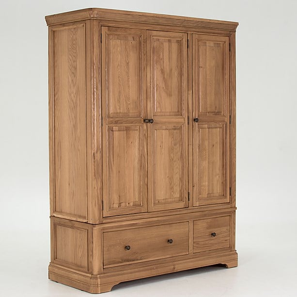 Carmen Triple Oak Wardrobe Only Oak Furniture