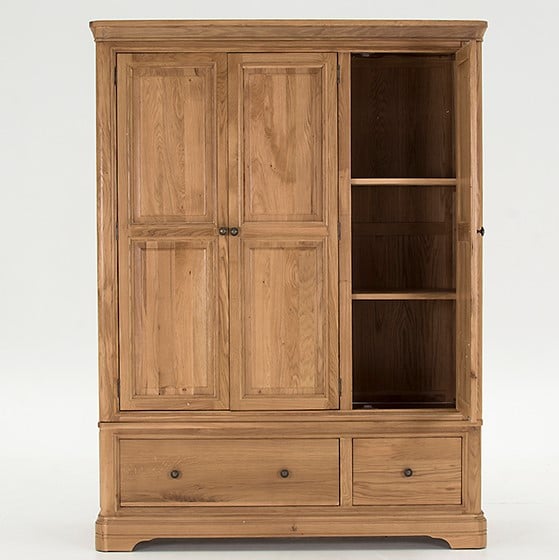 Triple wardrobe oak clearance furniture land