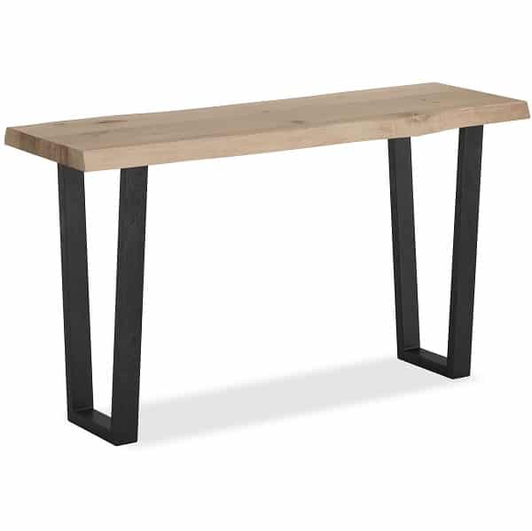Oak Mill Metal Legged Console Table Only Furniture Oak Mill Metal Legged Console Table, Mill Mini Leather Console Table
