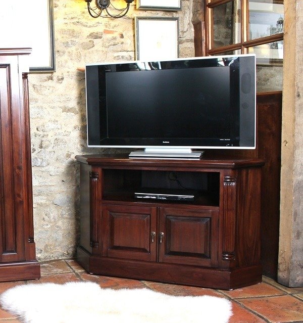 Mahogany Corner TV Cabinet