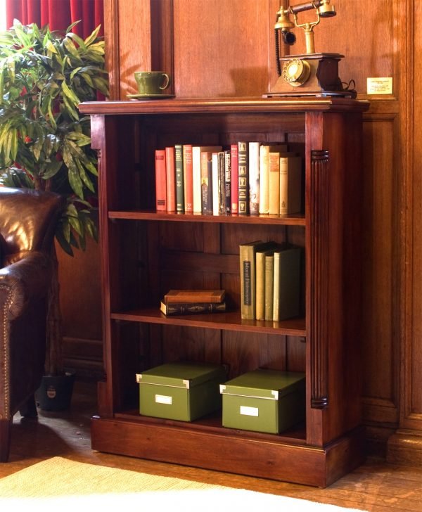 La Roque Mahogany Low Bookcase Angle