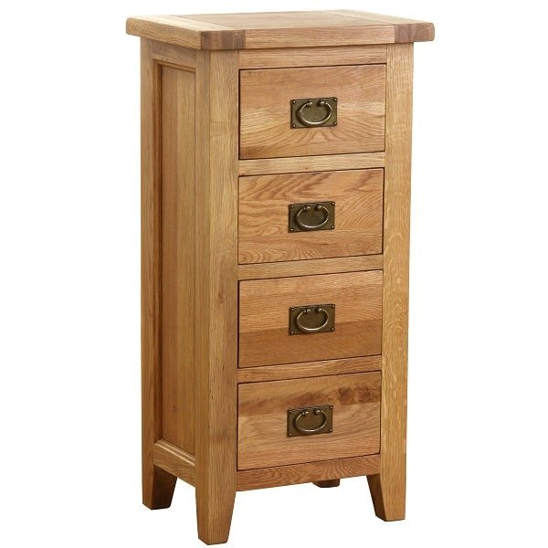 Vancouver Oak 4 Drawer Tall Chest