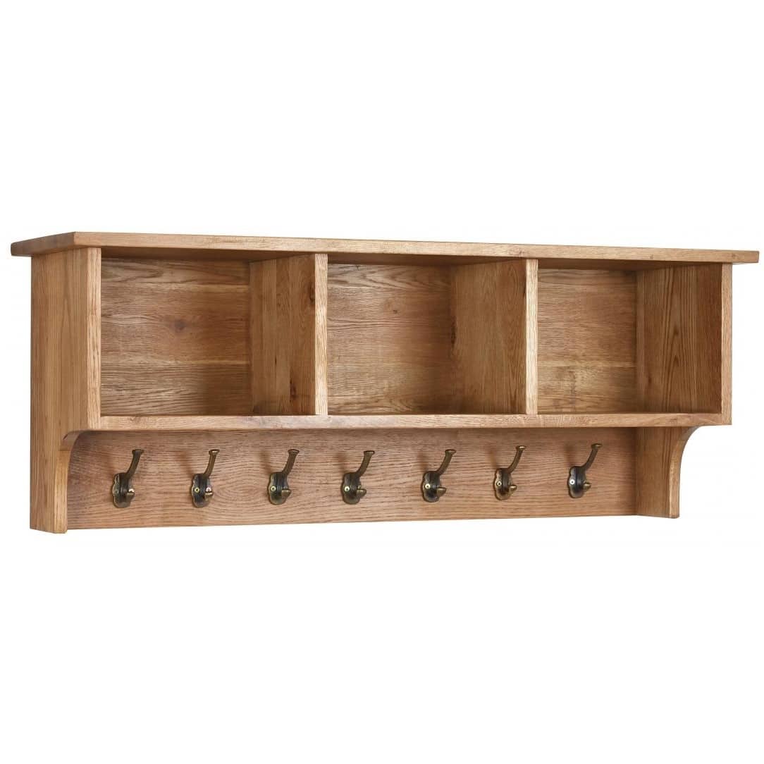 Vancouver Oak Wall Shelf & Coat Rack Quality Guaranteed 100 Oak