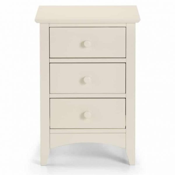 cameo 3 drawer bedside front