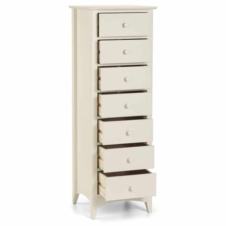 Narrow shop white drawers