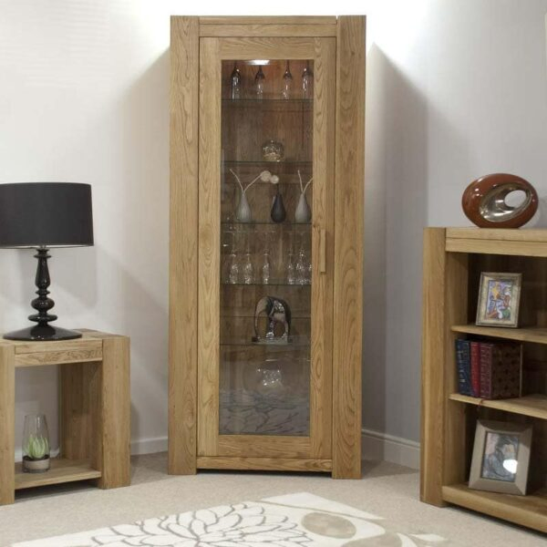 Ilton Oak Display Cabinet - Bookcase