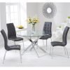 Daytona 110cm Glass Dining Table California Dining Chairs in Grey Pair PT31090 PT31088 2