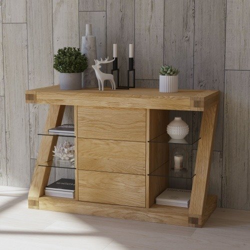 Z Solid Oak Furniture Small Sideboard