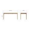 Katarina Oak 160cm Extending Butterfly Dining Table dims scaled