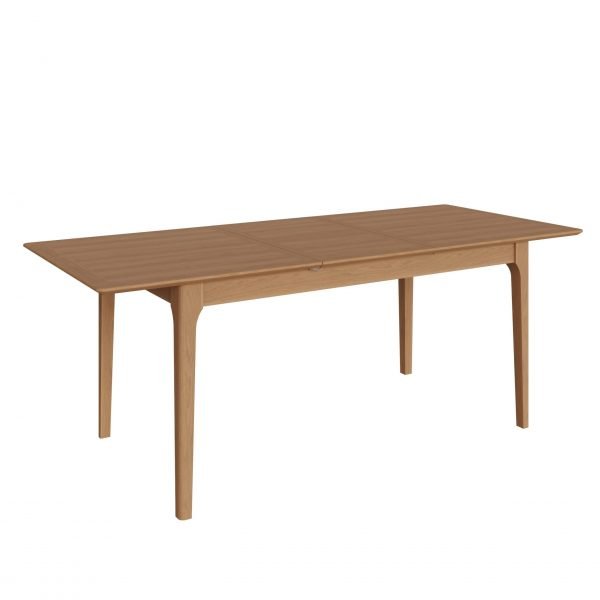 Katarina Oak 160cm Extending Butterfly Dining Table extended Angle scaled