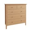 Katarina Oak 2 over 3 Chest of Drawers angle scaled