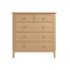 Katarina Oak 2 over 3 Chest of Drawers front scaled