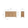 Katarina Oak 3 Door Sideboard dims scaled