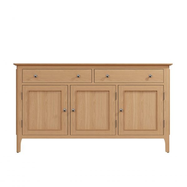 Katarina Oak 3 Door Sideboard front scaled