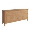 Katarina Oak 4 Door Sideboard angle scaled