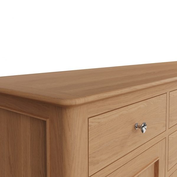 Katarina Oak 4 Door Sideboard edge scaled