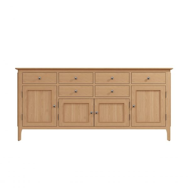 Katarina Oak 4 Door Sideboard front scaled