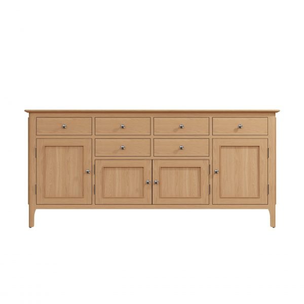 Katarina Oak 4 Door Sideboard front scaled