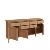 Katarina Oak 4 Door Sideboard open scaled