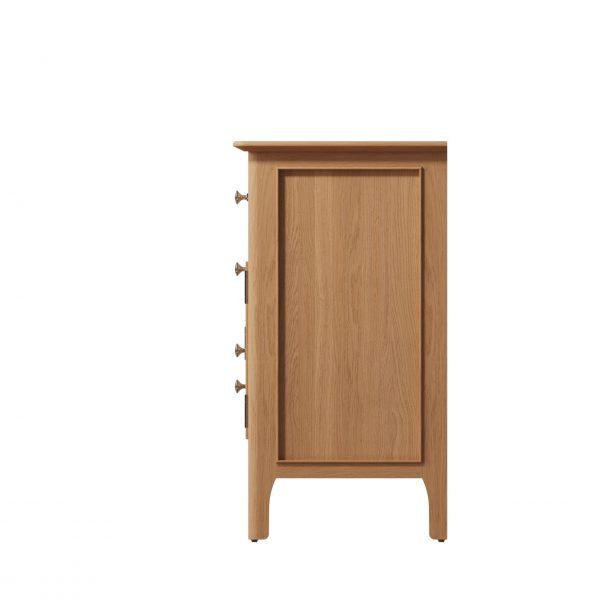 Katarina Oak 4 Door Sideboard side scaled