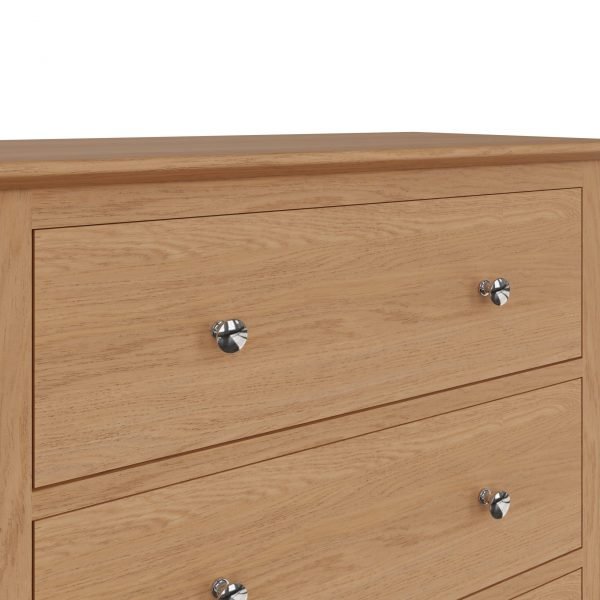 Katarina Oak Chest of 3 Drawers close scaled