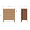 Katarina Oak Chest of 3 Drawers dims scaled