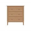 Katarina Oak Chest of 3 Drawers front scaled
