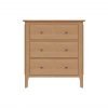 Katarina Oak Chest of 3 Drawers front scaled