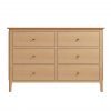 Katarina Oak Chest of 6 Drawers front scaled
