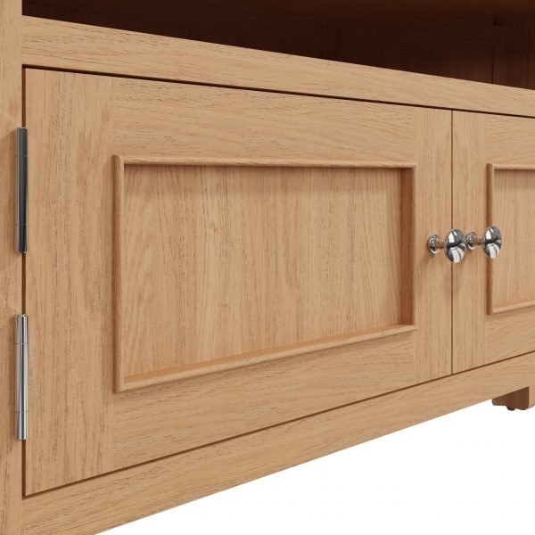 Katarina Oak Corner TV Cabinet close scaled