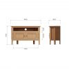 Katarina Oak Corner TV Cabinet dims scaled