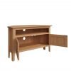 Katarina Oak Corner TV Cabinet open scaled