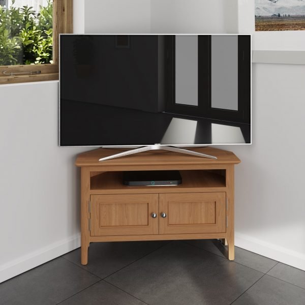 Katarina Oak Corner TV Cabinet scaled