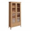 Katarina Oak Display Cabinet with Lights angle scaled