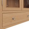 Katarina Oak Display Cabinet with Lights drawer scaled