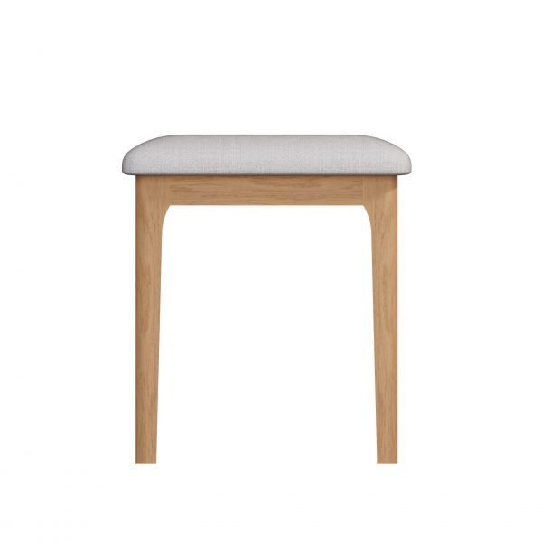 Katarina Oak Dressing Table Stool front scaled