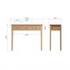 Katarina Oak Dressing Table dims scaled