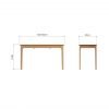 Katarina Oak Extending Dining Table dims scaled