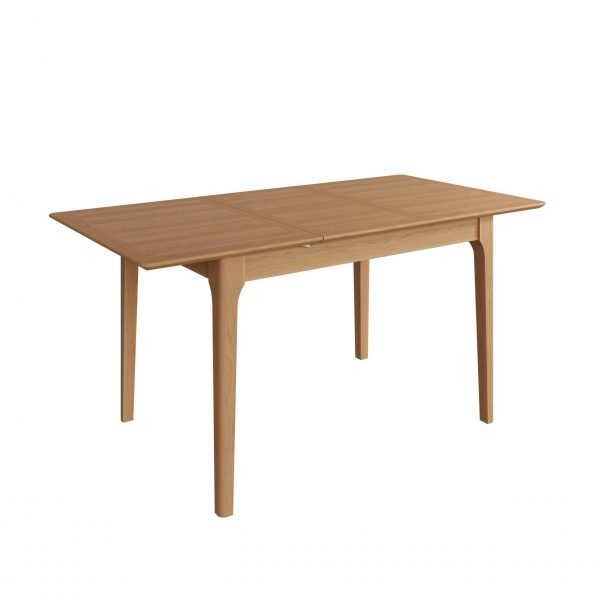 Katarina Oak Extending Dining Table extnded angle scaled