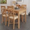 Katarina Oak Extending Dining Table scaled