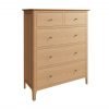 Katarina Oak Extra Large 2 over 3 Chest of Drawers angle scaled