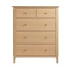 Katarina Oak Extra Large 2 over 3 Chest of Drawers front scaled